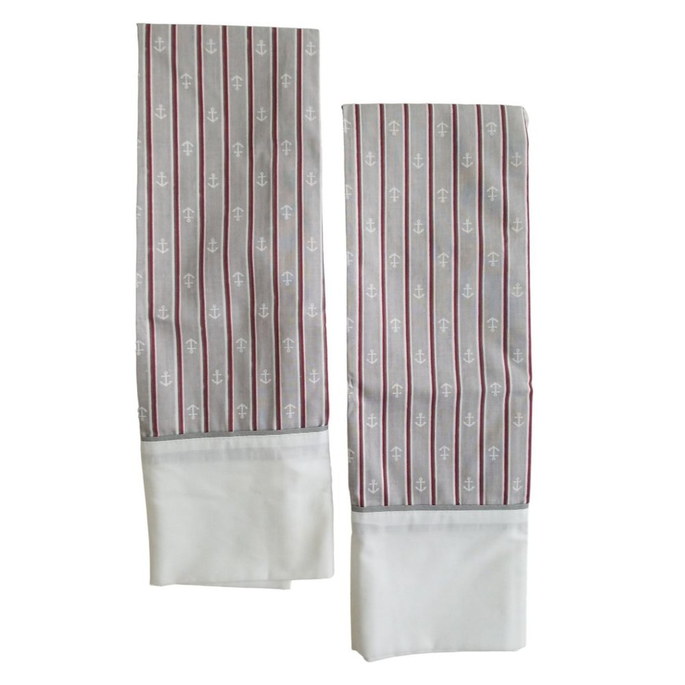 Vintage Fieldcrest Perfection Pillow Case, Anchors and Stripes